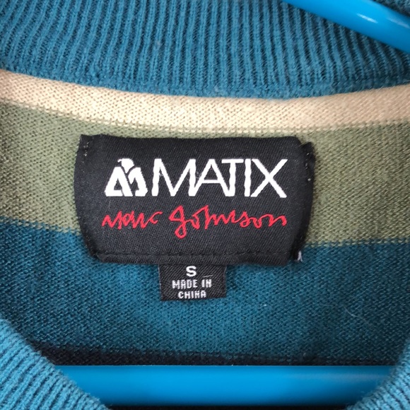 Matix | Marc Johnson Signature Colorful Striped Sweater Men’s Size Small - Picture 4 of 5